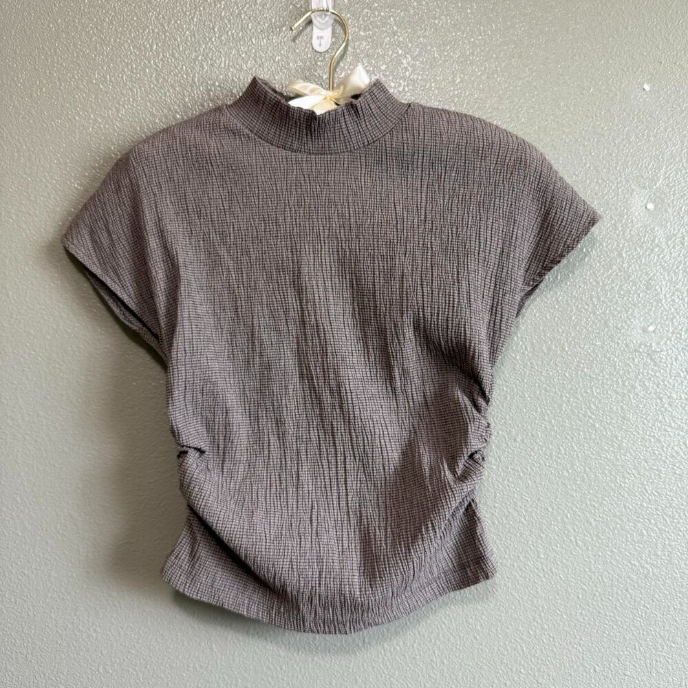Zara Women's Grey and Brown Blouse